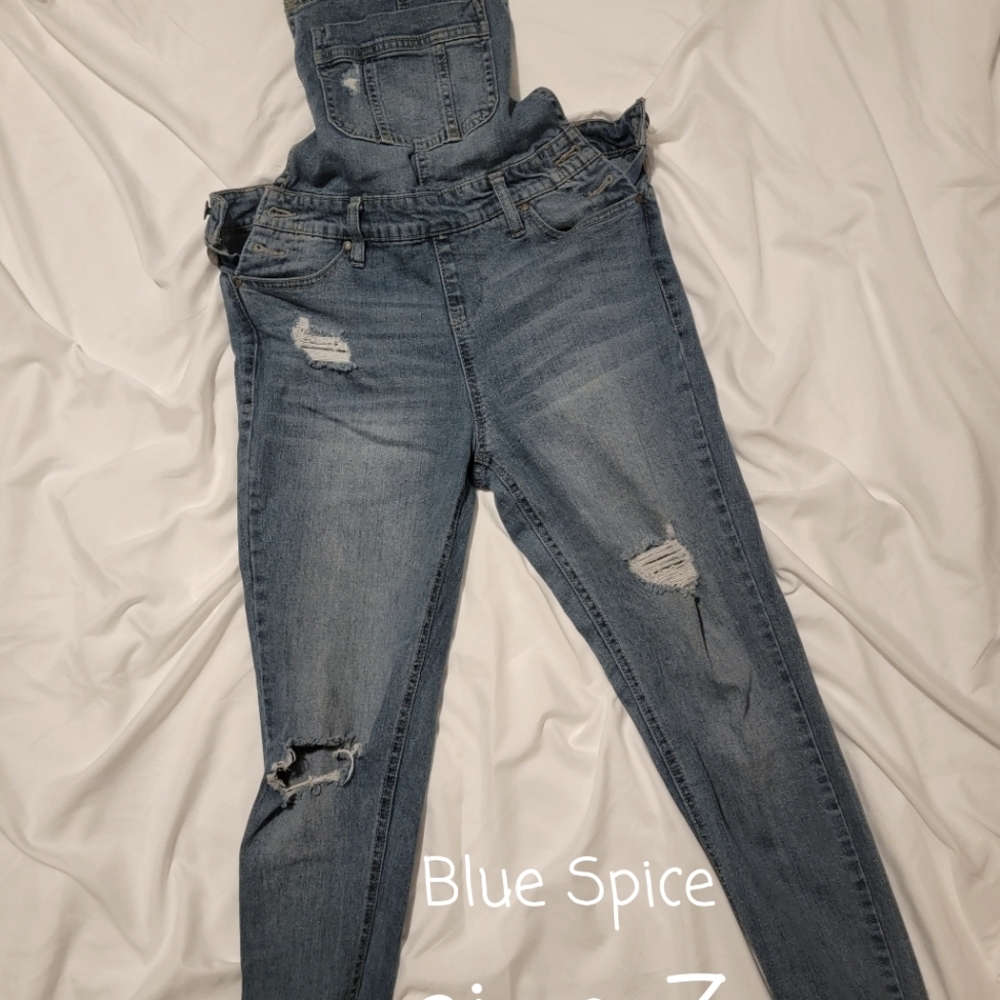 Juniors Blue Spice Overalls
